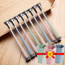 Wheat independent tube adult soft hair toothbrush couple small head toothbrush medium head bamboo charcoal home version toothbrush 1-20