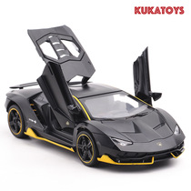 Alloy simulation can open the door sound and light return force Rambo sports car model childrens toy cake ornaments Jianyuan