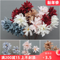 Wedding floral simulation flower single Purple Orchid Wedding row flower plastic silk flower wedding decoration props Road introduction flower arrangement
