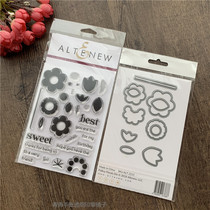 Altenew Fresh Small Flower Folksy Florals Imported Clear Stamp and Die Set