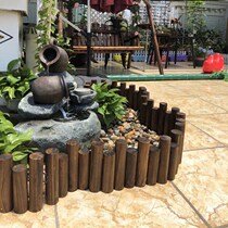 木栅栏木桩庭院实木围栏户外圆木小篱笆花园木栏花坛装饰