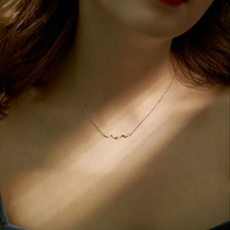 Small moose man 925 wave necklace female sterling silver niche design sense choker ins cold style simple temperament gift