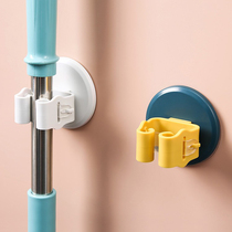 Mop adhesive hook home kitchen bathroom mop rack Wall mop storage artifact-free punch powerful mop