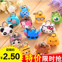 Cute cartoon padlock Travel luggage bag lock Metal mini lock Creative student cabinet lock