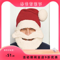 Bearded Christmas Hat Santa Cap Cosplay Christmas Old Public Male Beard Detachable Magic Sticker