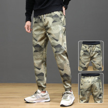 Summer new camouflage men casual pants trend Korean youth toe ankle-length pants students ins Super fire trousers