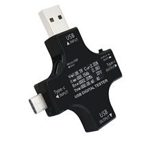 New 2 in 1 Type C USB Tester Power Meter Testers LCD Digital