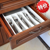 Tableware storage storage drawer grid box knife and fork spoon chopsticks organizer plastic partition kitchen rack tray