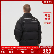 FPA thickened black down jacket Guochao brand winter warm white duck down light stand collar down jacket jacket men