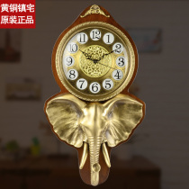 New brass high-end wall clock living room luxury atmosphere European wall clock pure copper clock call fortune hanging watch