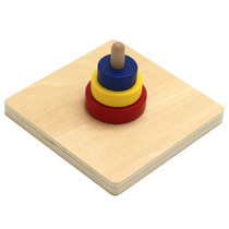 Montei teaching aids Montasiosori Montessori Kindergarten teaching aids tricolor three round ringer teaching aids IC class