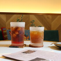 ins north European wind frosted sun flowers retro relief glass cups cold drinks cup coffee cup juice cups water glasses