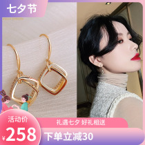 Earrings 2021 new Korean temperament simple earrings net red high-end sterling silver rose gold earrings womens trend