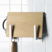 Wall-mounted kitchen cling film rack-free cutting board shelf pot cover finishing storage bracket roll paper rack
