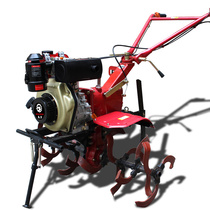 Between the ridge top dressing artifact Corn seeding wheel chain rail new crawler micro tiller Small ridge turning soil tiller