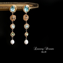 Earrings New Tide Net red temperament Korea Joker simple personality earrings long fashion earrings