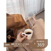 lowey cashmere wool blend 2*1 pit base skirt medium long knit skirt hip skirt