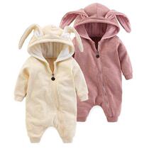 newborn baby infant boy girl romper hooded jumpsuit bodysuit