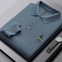 Cotton men's long sleeve POLO shirt spring and autumn new lapel embroidered Paul shirt loose high-end men's T-shirt tide