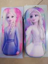 Frozen EVA girl pencil case Primary School student cartoon pencil box can not fall bad