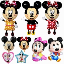 One-year-old birthday arrangement cartoon shape cute Mickey mouse aluminum foil balloon baby birthday party inflatable toy
