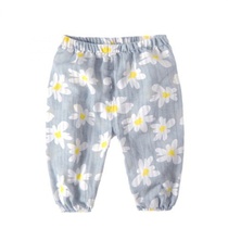 Baby mosquito-proof pants Summer ultra-thin pants Men and women baby bloomers cotton and hemp children 1-2 years old 3 air conditioning sleep