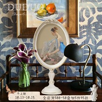 European style retro desktop table decoration painting Nordic milky white American frame living room bedroom dining room porch mural