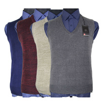 Clearance chicken heart v-neck sleeveless sweater vest mens horse clip spring and Autumn thin middle-aged vest Dad sweater waistcoat