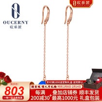 Eucene Natural Mexican amber ball blue earrings stud earrings 18K gold water blue womens model