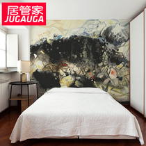 Nordic style ink abstract art personality background wall custom wall painting mural graffiti creative wallpaper wallpaper