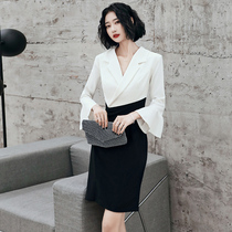 Evening dress womens long sleeves celebrities can wear banquet dresses light luxury high-end design sense