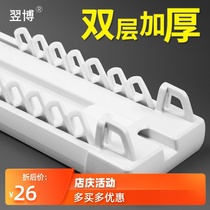 Rod double-bar guide double-track mute curtain rod slide Roman top-mounted track straight rail curtain pulley