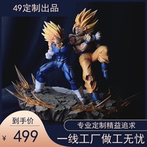 (49 models)Resin flip die Dragon Ball GK statue VKH Goku battle Vegeta fierce fight 1 0