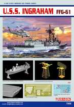 Spot 1:700 Veron 7068 U.S. Perry Class Ingraham frigate with flying horse-guided projectile