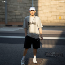 SAMESAME original national tide short sleeve T-shirt men trendy brand Cotton loose hip hop couple graffiti print