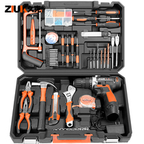 Jiuke hardware tool set rechargeable Lithium electric drill household toolbox set repair combination set