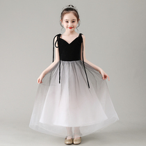  Childrens dress princess dress Western style high-end piano playing dress girls 2021 new host catwalk performance suit