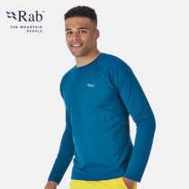 RAB Rui Po Force men long sleeve T-shirt outdoor round neck comfortable soft soft base shirt 134g QBU-68