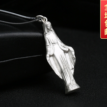 Jade Shuang new original S999 foot silver pendant Virgin standing statue silver pendant body spot