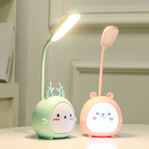 Small table lamp study dedicated girl plug-in for children Primary school children Write a homework led eye light battery Lovely