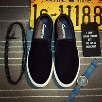 Europe station 2022 new frosted genuine leather Lefoe shoes male Korean version genuine leather One foot pedal sloth shoe casual board shoe tide