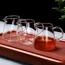  Heat-resistant thickened fair cup tea leak one set Glass Kung Fu tea set Male cup tea accessories Tea pourer