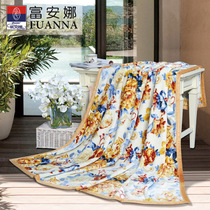 Fuanna Single-layer flannel blanket blanket Office multi-function nap blanket Childrens velvet flower elf T