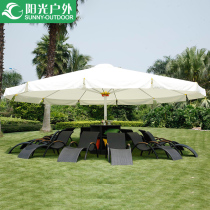 Sunshine outdoor umbrella parachute courtyard large parasol 7 meters folding super large parasol round