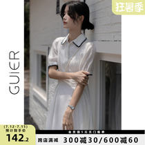 GUIER Snowspun Embroidery Tandem Dress Woman 2022 new Summer Design Sensation Niche Superior dresses