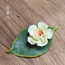 Yan Xiangfang ceramic lotus tea plate ornaments tea ceremony accessories