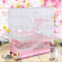 Riyoka80 Spray-proof urine 100cm Maca enlarged Dutch pig double drawer Guinea pig rabbit cage Groundhog Ruiyou Home