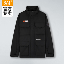 361 Mens Clothing Warm Jacket 2021 Winter Dress New Loose Long Sleeve Blouse Sport Coat Upright Collar Thickened Cotton Clot