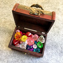 With lock crystal beads children Diamond stickers cartoon gemstone Sticky Stickers glowing Princess Pearl treasure chest treasure