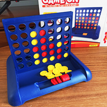 Childrens puzzle three-dimensional four-child chess Fun four-in-a-row parent-child chessboard interactive toys easy to carry and high playability